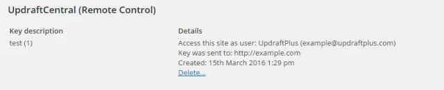 Central key min message