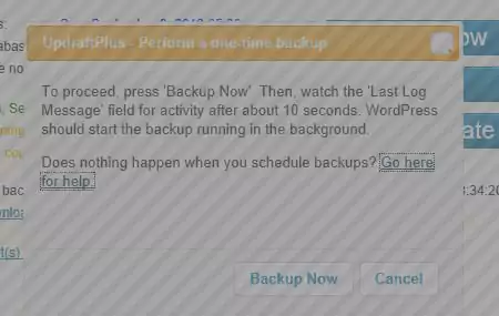 Perform a one time backup