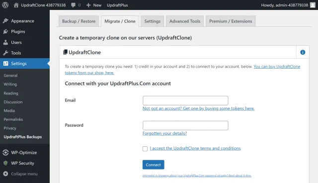 Migrate or clone settings