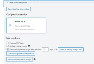 Backup and restore screenshot